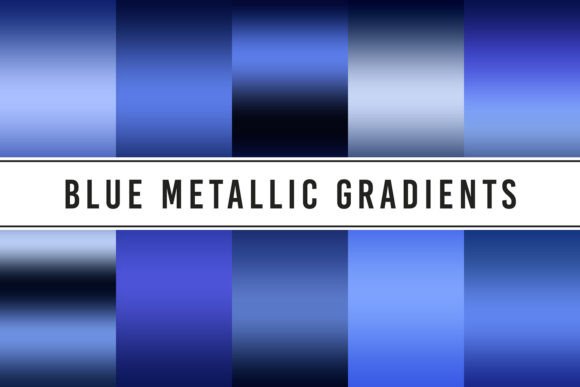 Blue Metallic Gradients for Creative Projects
