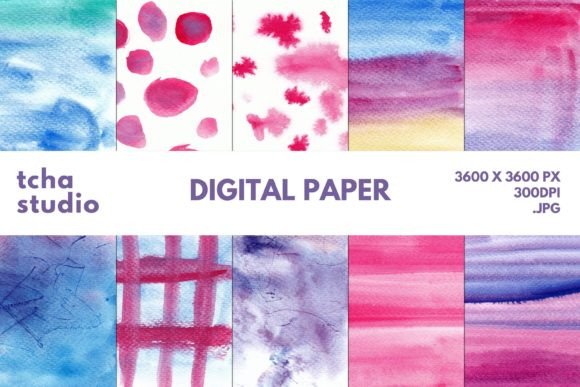 Cute Watercolor Digital Papers: A Versatile Tool for Creative and Business Applications