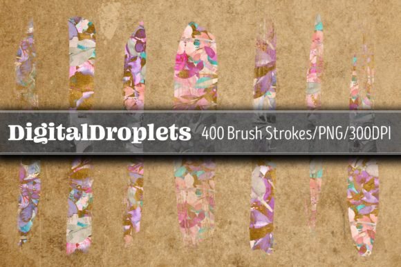 Gilded Bunch Vol. 1 400 Brush Strokes: A Versatile Digital Design Resource