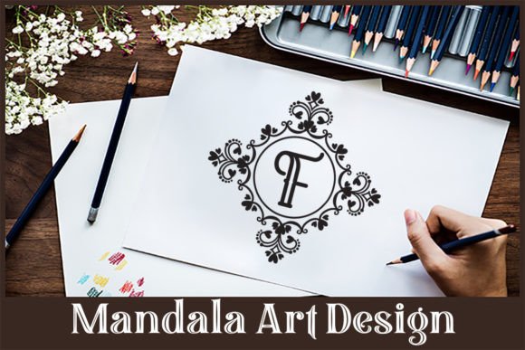 Mandala F Letter Design: A Versatile Decorative Element for Creative Projects