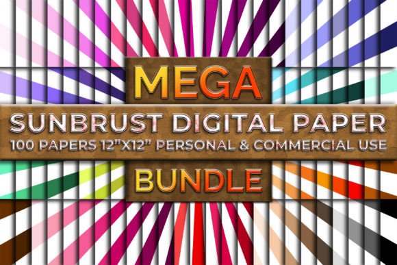Mega Bundle 100 Sunburst Digital Paper
