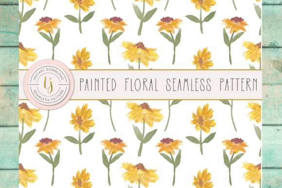 Painted Yellow Flowers Seamless Pattern: A Strategic Design Asset for Creative and Business Applications