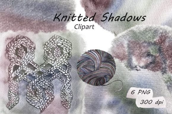 Watercolor Spots Knitted Background PNG